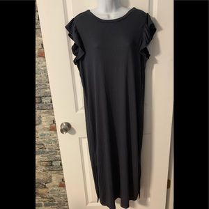 NWT LOFT Ruffle sleeve midi dress, sz L